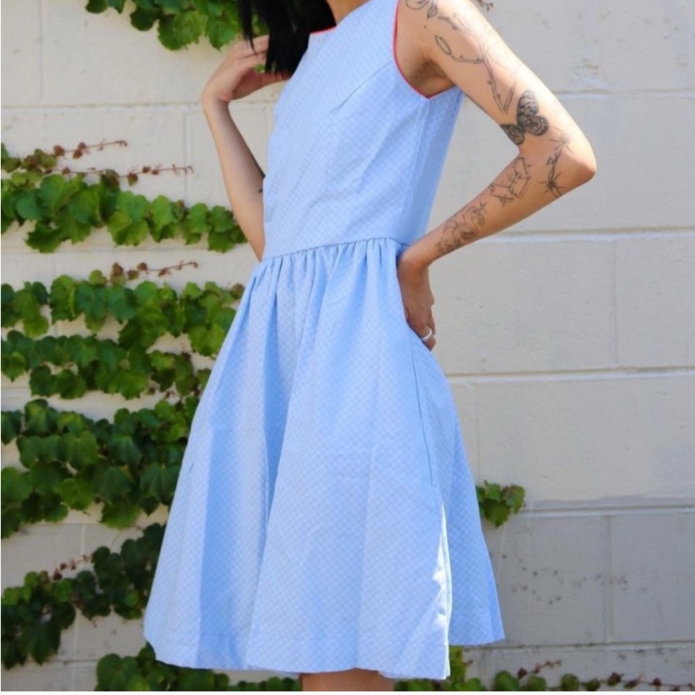 Tuesday of California pinafore clambake dress